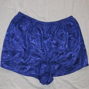 Vtg 80-90s Intimates Lane Bryant Shiny Purple Satin Daisy Sleep Shorts 22/24 😀